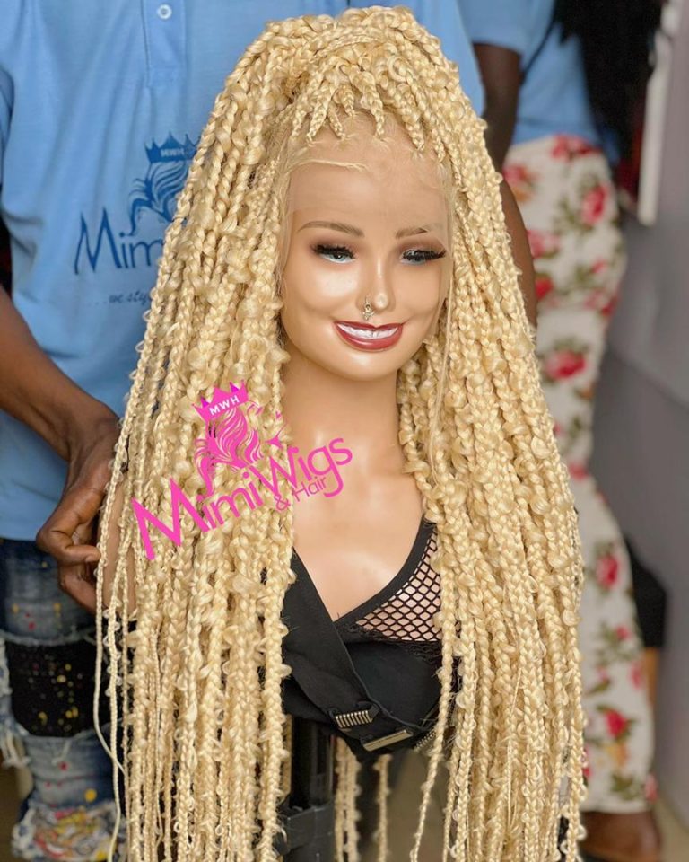 Blonde Tiny Jungle Braids (Human Hair) Mimi Wigs and Hair Enterprise