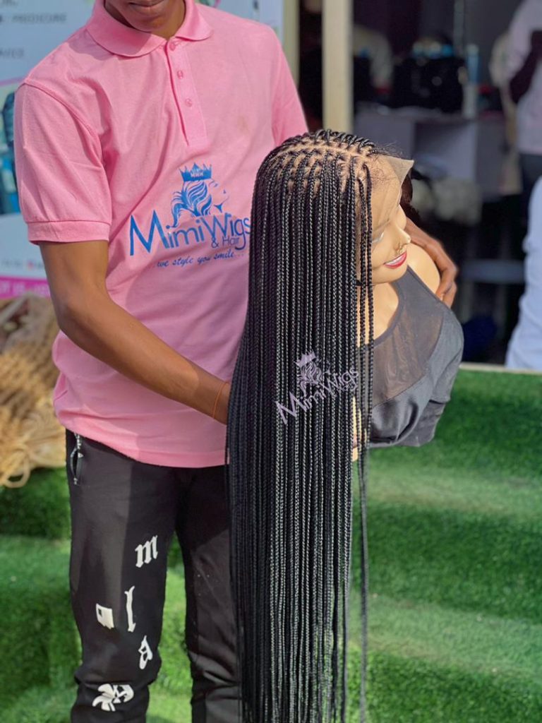 Col 1 Tiny Knotless 30inch (Human Hair) Mimi Wigs and Hair Enterprise